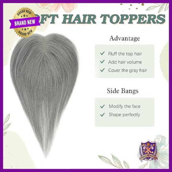 10 Inch Human Hair Topper for Thinning Hair 360° Coverage main image 4